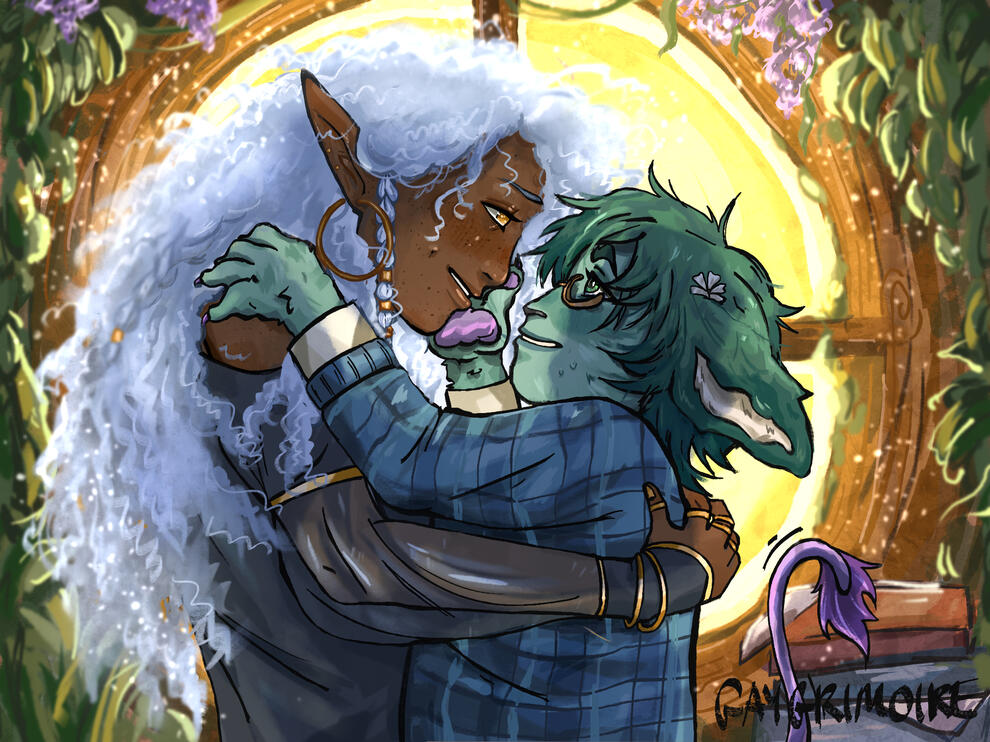 2 halfbody w/ full render, lighting, and background ($70)